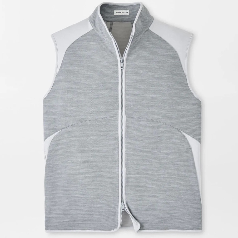 NWT Peter Millar Gale Gray Vista Hybrid Full-Zip Vest Size XL